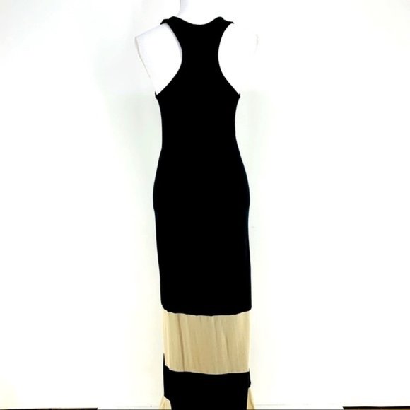 MOSSIMO / Black & Tan - Color Block Maxi Dress / Small - Picture 6 of 11